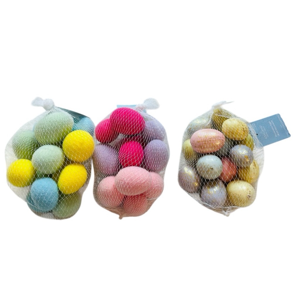 Decorative Eggs Easter Set by Ashland, pastel colors 3 bags of Eggs, 42 eggs New